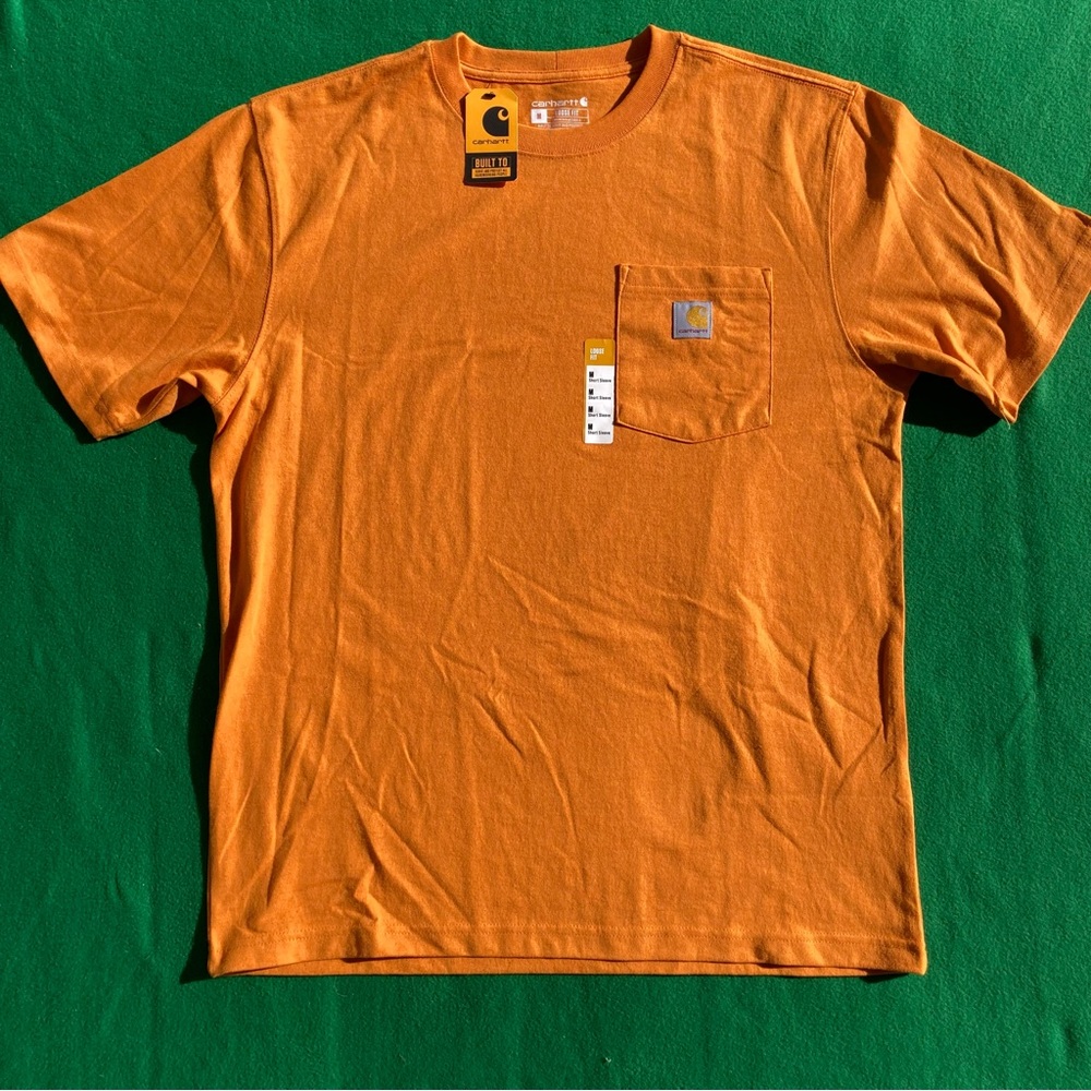 NWT Carhartt loose fit pocket tee orange mens medium